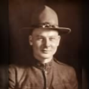 Frank Leonard Brines wearing a uniform and hat.